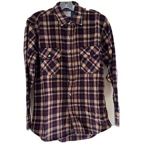 Peter Hankins Vintage Flannel Shirt Mens Size M Wool